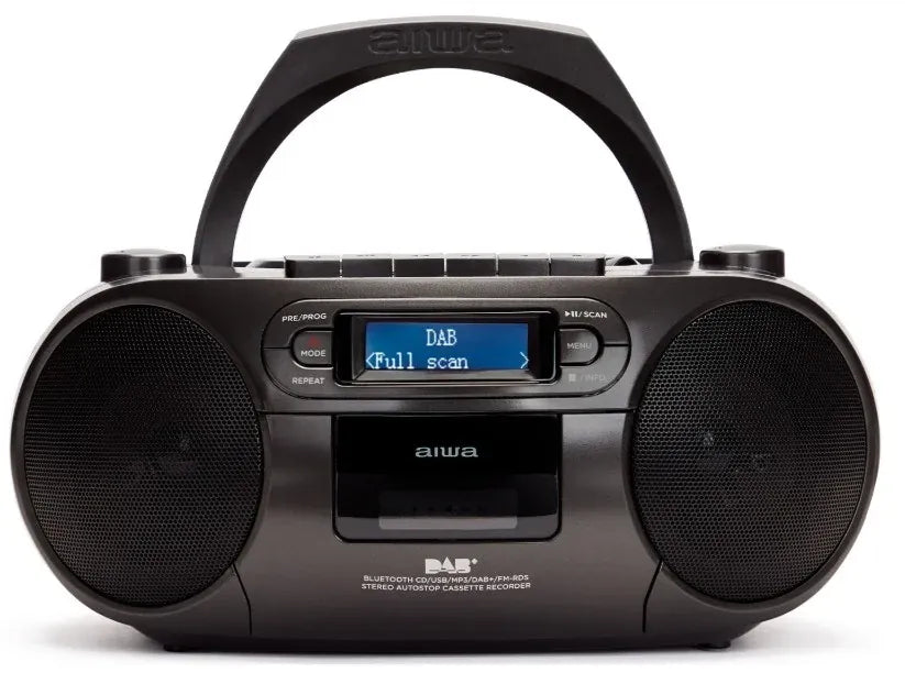 AIWA RC-300 Boombox avec CD, cassette, DAB+, Bluetooth et USB, Noir