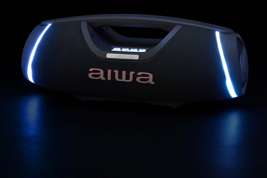 AIWA SPB-680 – Enceinte Party portable 20 W Bluetooth avec éclairage RGB, grise