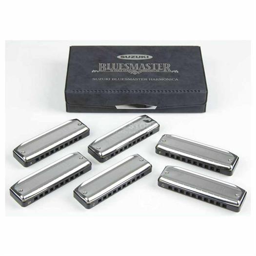 Solution pack harmonica Suzuki Promaster MR-350 avec 6 tonalités - C, G, A, D, F, Bb.