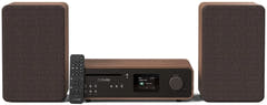 Pure Classic Système stéréo Hi-Fi – DAB+, CD, Bluetooth, 100W, Noyer