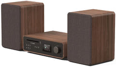 Pure Classic Système stéréo Hi-Fi – DAB+, CD, Bluetooth, 100W, Noyer