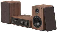 Pure Classic Système stéréo Hi-Fi – DAB+, CD, Bluetooth, 100W, Noyer