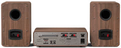 Pure Classic Système stéréo Hi-Fi – DAB+, CD, Bluetooth, 100W, Noyer