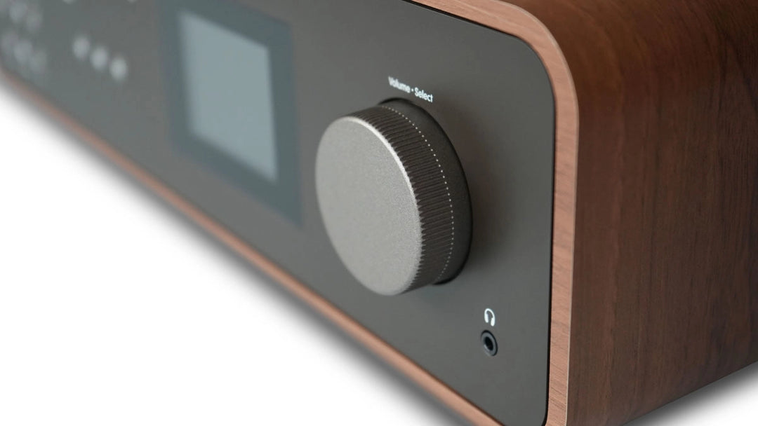 Pure Classic Système stéréo Hi-Fi – DAB+, CD, Bluetooth, 100W, Noyer