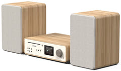 Pure Classic Système stéréo Hi-Fi – DAB+, CD, Bluetooth, 100W, chêne