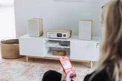 Pure Classic Système stéréo Hi-Fi – DAB+, CD, Bluetooth, 100W, chêne