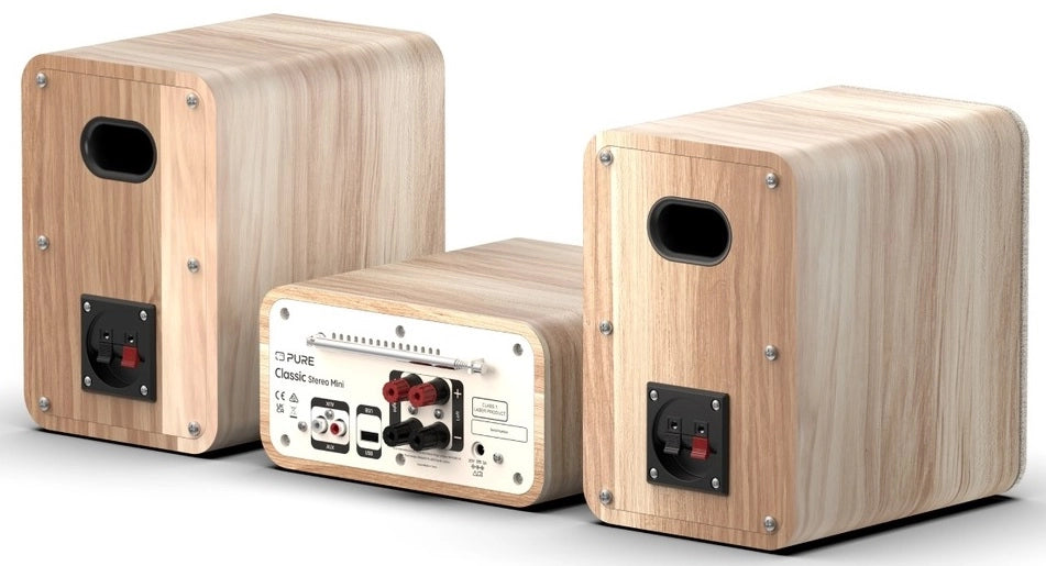 Pure Classic Système stéréo Mini Hi-Fi – DAB+, CD, Bluetooth, 40W, bois de chêne
