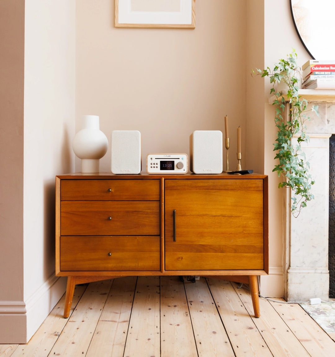 Pure Classic Système stéréo Mini Hi-Fi – DAB+, CD, Bluetooth, 40W, bois de chêne