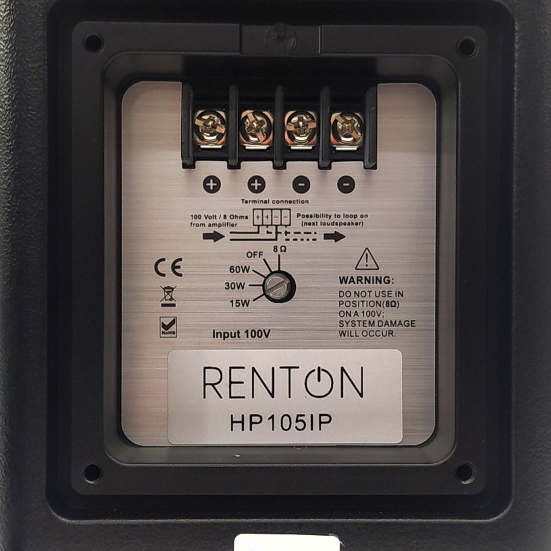 Renton HP105IP Proline 5" haut-parleur d’installation passif 100W IP65 – Noir