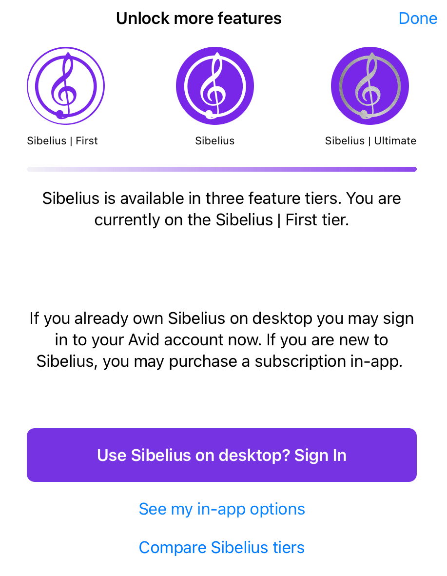 Sibelius Ult 1Y Abonnement de mise à niveau croisée Finale PROMO