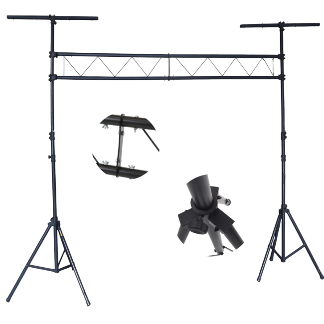 Système de pied d'éclairage 240-400cm (120kg)