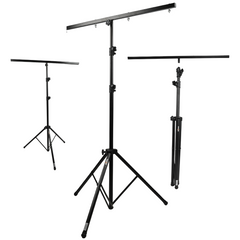 Pied d’éclairage avec perche 120-265 cm (10 kg)