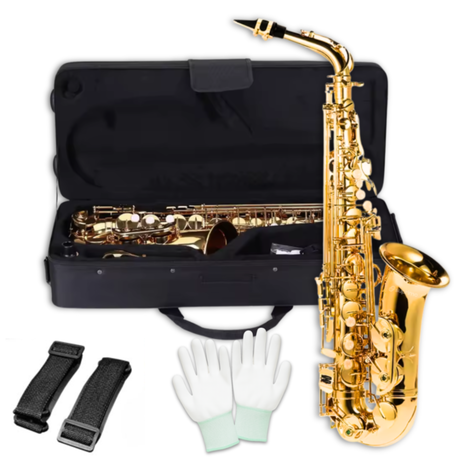 Suprimo Alto Saxo Saxophone alto en E♭ – Set avec étui et accessoires