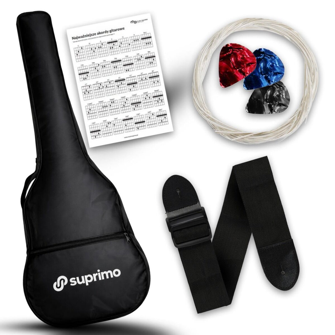 Suprimo CGS2 BK Ensemble de guitare classique 4/4, noir