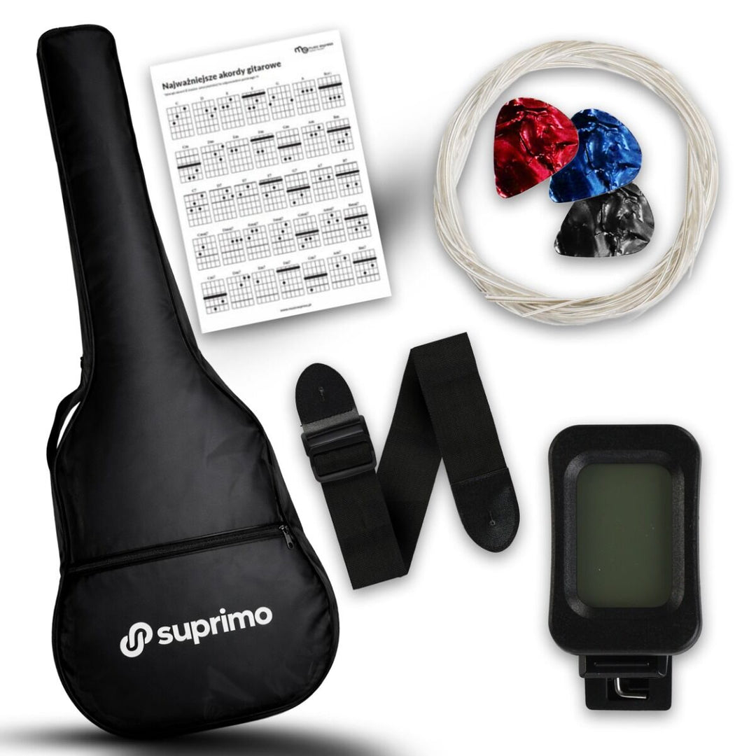 Suprimo CGS3 BK Guitares classique 4/4 – Noir ensemble débutant