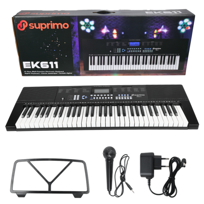 Suprimo EK611 Craviers 61 touches, Noir