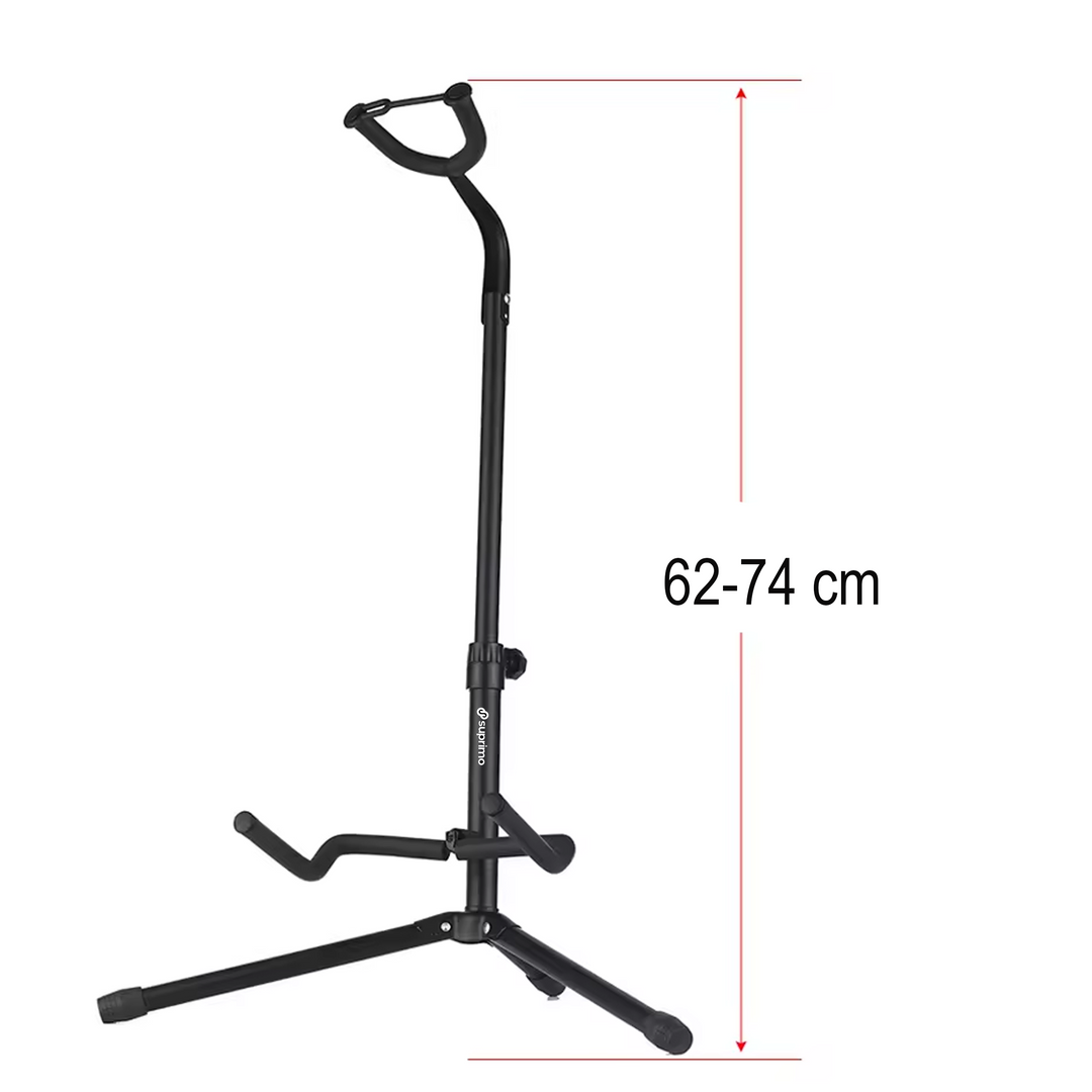 Support de guitare pliable 62-74 cm avec sangle de sécurité