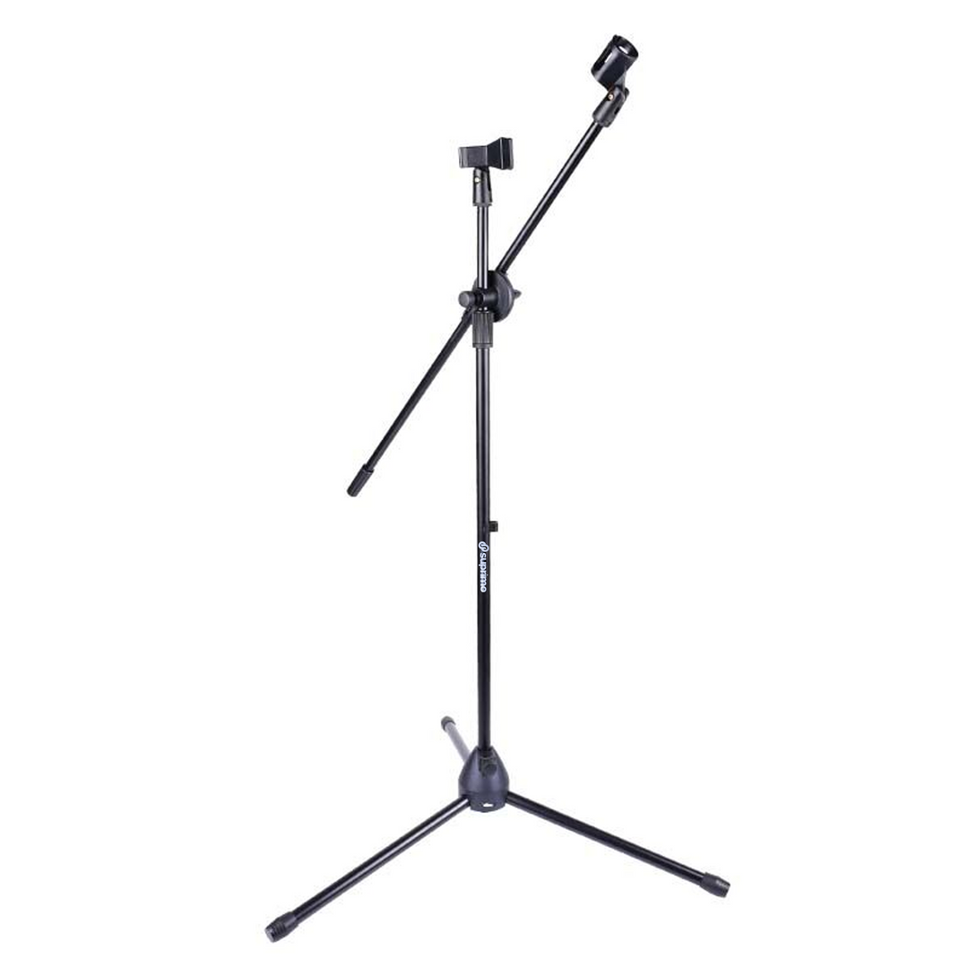 Pied de microphone M1 avec perche pour 2 microphones – Noir