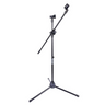 Pied de microphone M1 avec perche pour 2 microphones – Noir