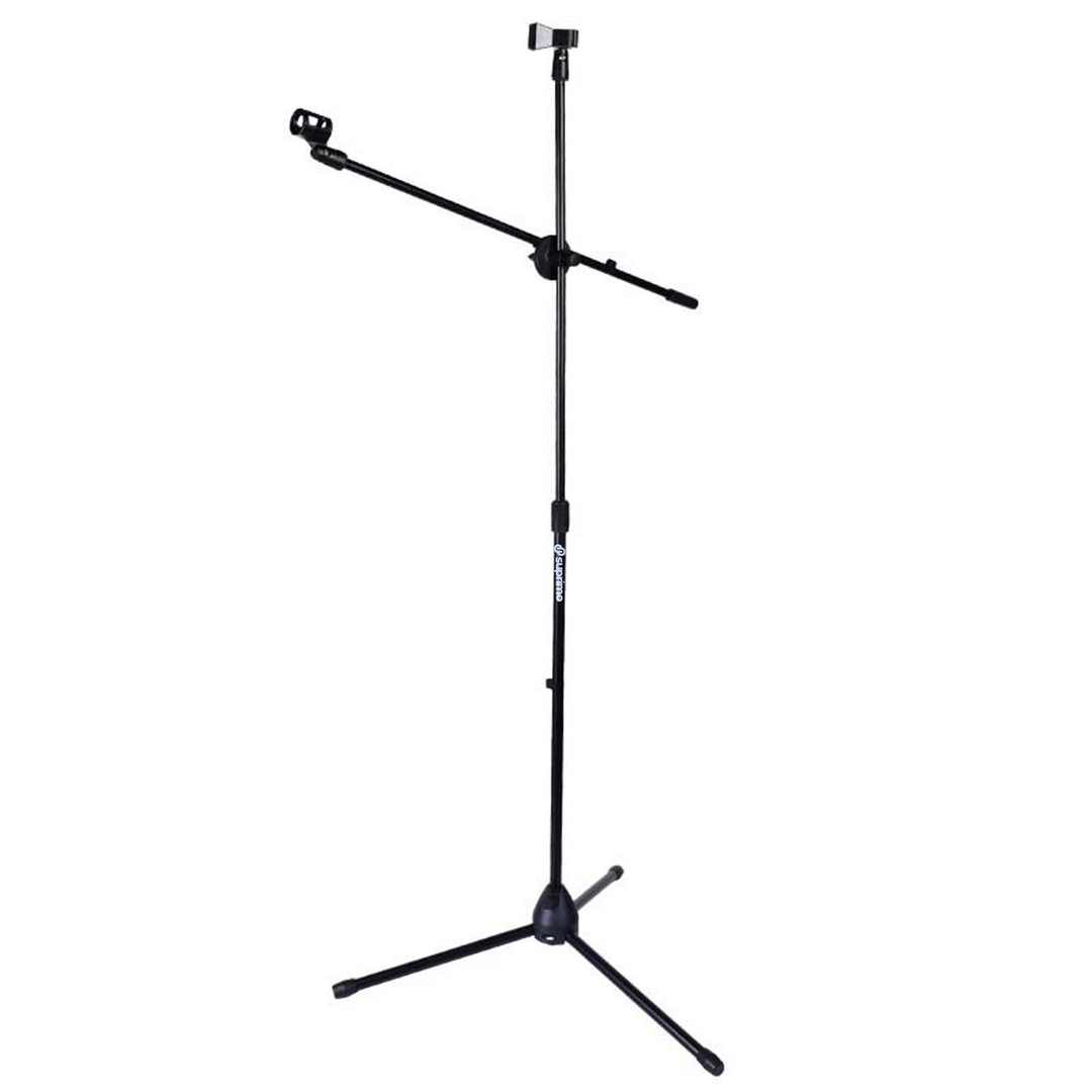 Pied de microphone M1 avec perche pour 2 microphones – Noir