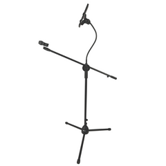 Pied de microphone avec bras articulé, support pour smartphone et col de cygne