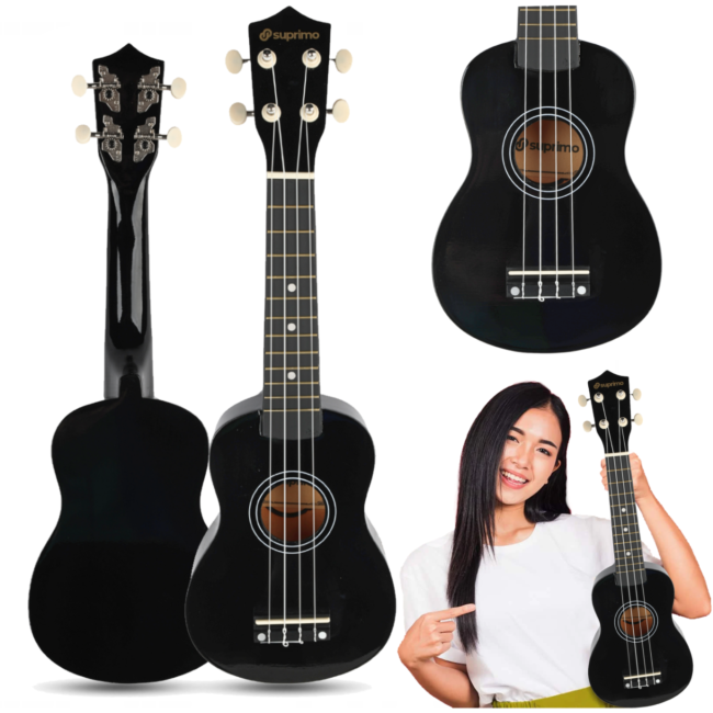 Ukulélé soprano, noir
