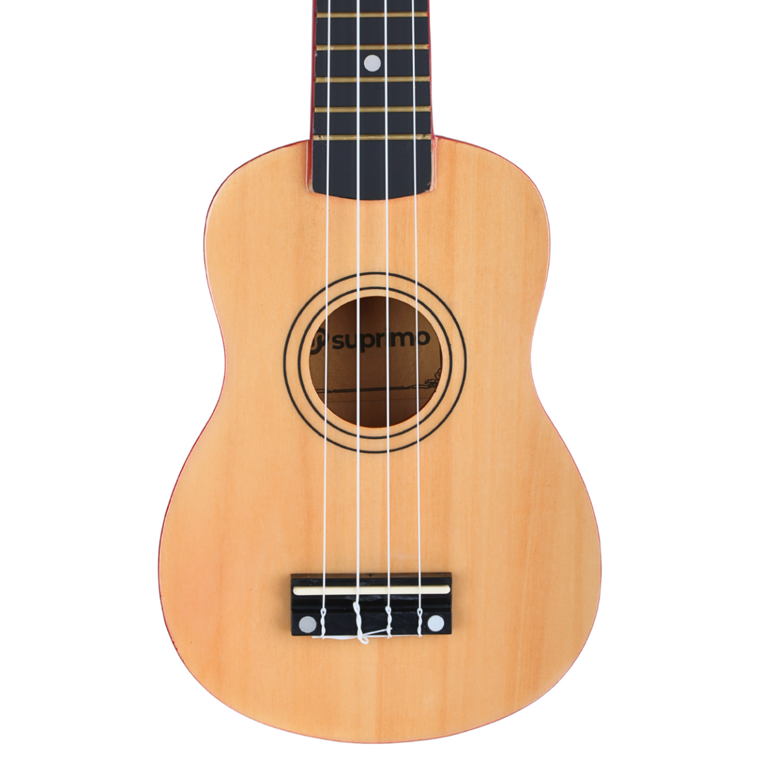 Ukulélé soprano ; bois naturel