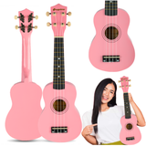 SUPRIMO UK21 PK sopran ukulele 21" pink træ