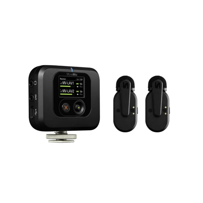 Shure MoveMic Two Bluetooth Ensemble caméra (2 Microphones)