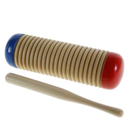Guiro Shaker en bois avec baguette rythmique