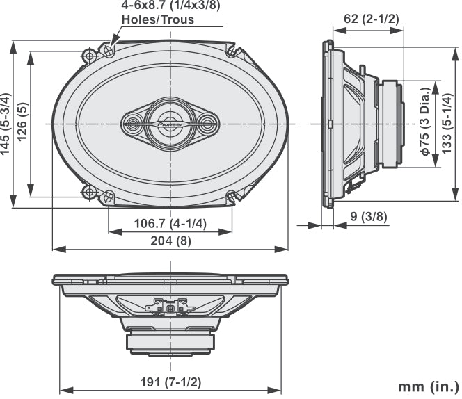 Pioneer TS-A6881F Car Speaker (350W, 6"x8")