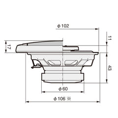Pioneer TS-G1020F Haut-parleurs de voiture 2 voies (10cm, 4")