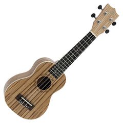 DiMavery UK-400 Ukulélés Soprano (Zebratræ)