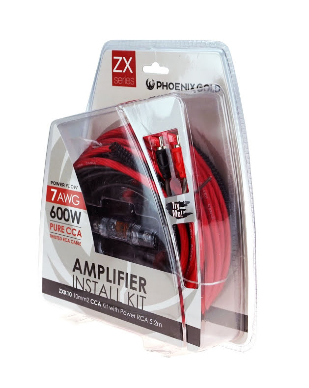 Phoenix Gold Kit de câbles amplificateur voiture 2 canaux (10mm2)