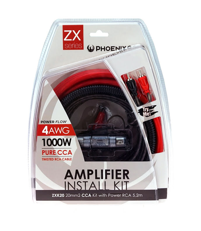 Phoenix Gold Kit de câbles amplificateur voiture 2 canaux (20mm2)