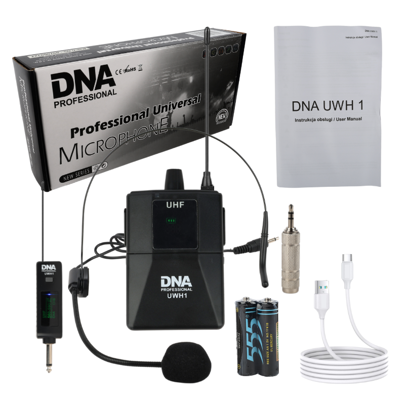 DNA UWH 1 Système de Microphones sans fil avec boîtier ceinture