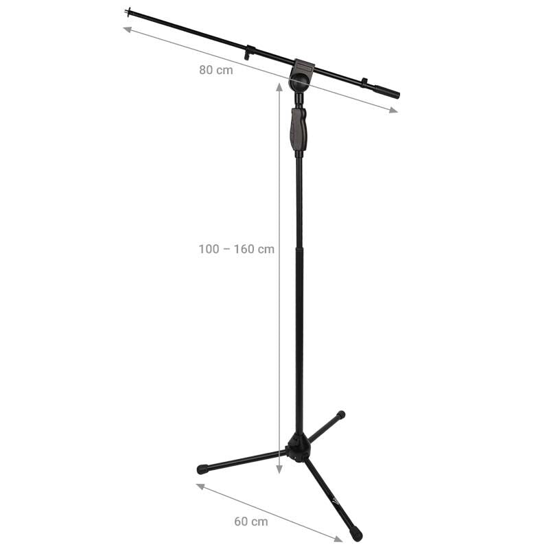 Pied de microphone avec bras articulé et verrouillage automatique