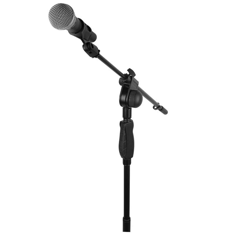 Pied de microphone avec bras articulé et verrouillage automatique