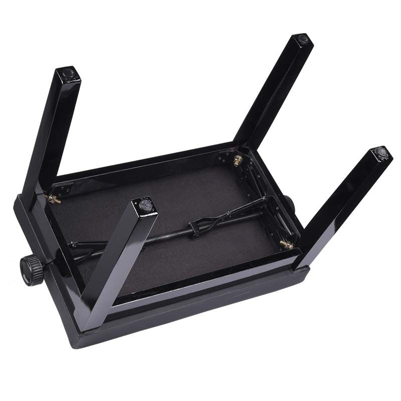 Banc de piano avec similicuir noir