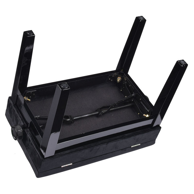 Banc de piano – Rangement et hauteur réglable (velours noir)