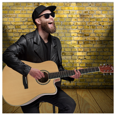V-TONE VEAG1 CE NT Guitare électro-acoustique 4/4 Dreadnought Cutaway – Naturel