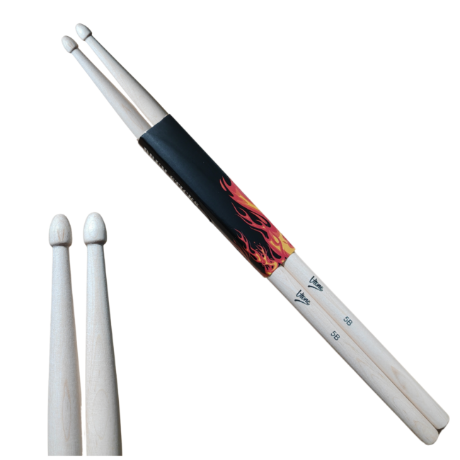 V-Tone DS-5B baguettes de batterie en érable – naturelles, légères (2 pièces)