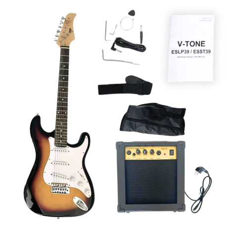 Guitare électrique stratocaster V-TONE ESST39 SB 4/4