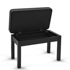 V-TONE Banquette de piano et de Craviers avec rangement, noire