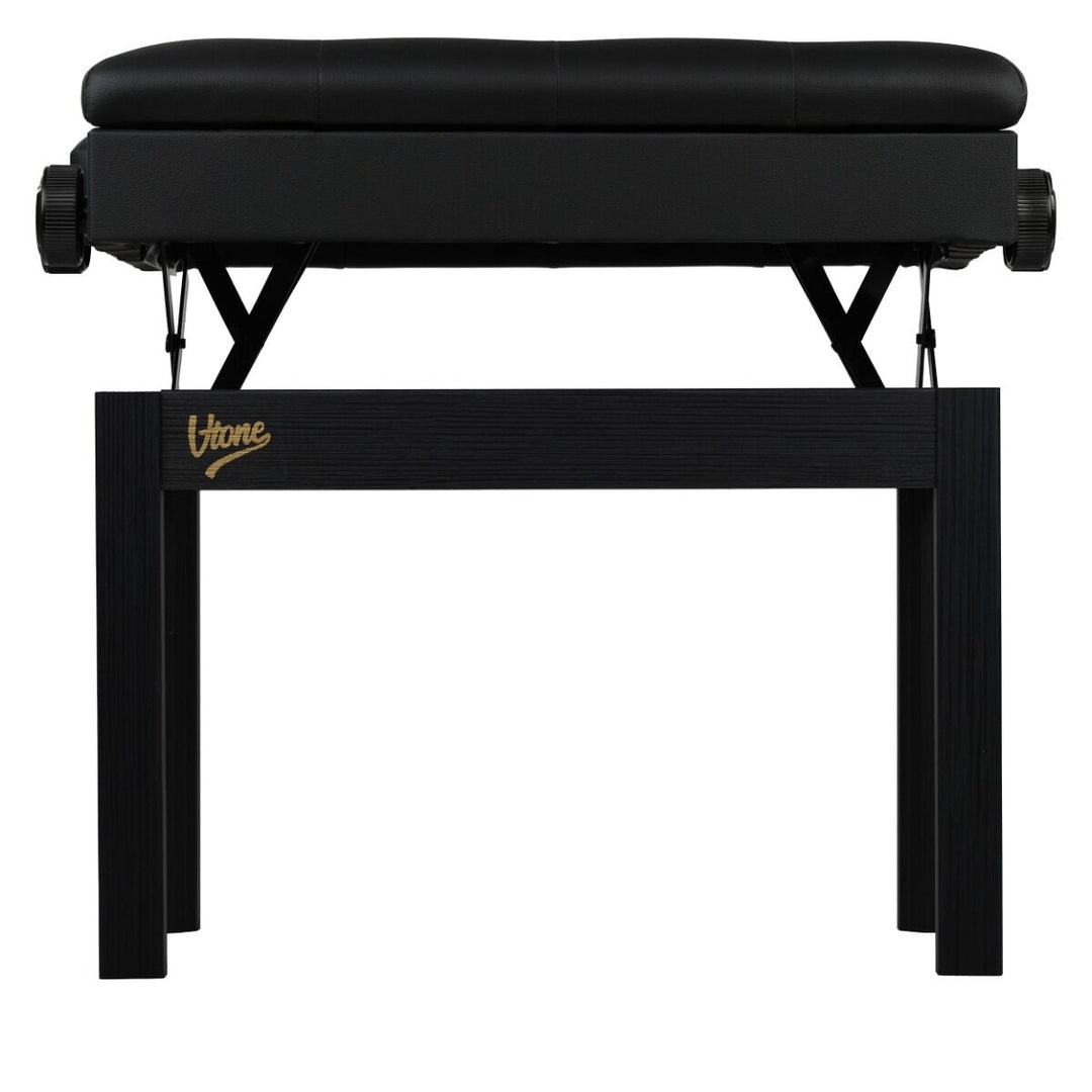 V-TONE Banquette de piano et de Craviers avec rangement, noire