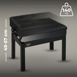 V-TONE Banquette de piano et de Craviers avec rangement, noire