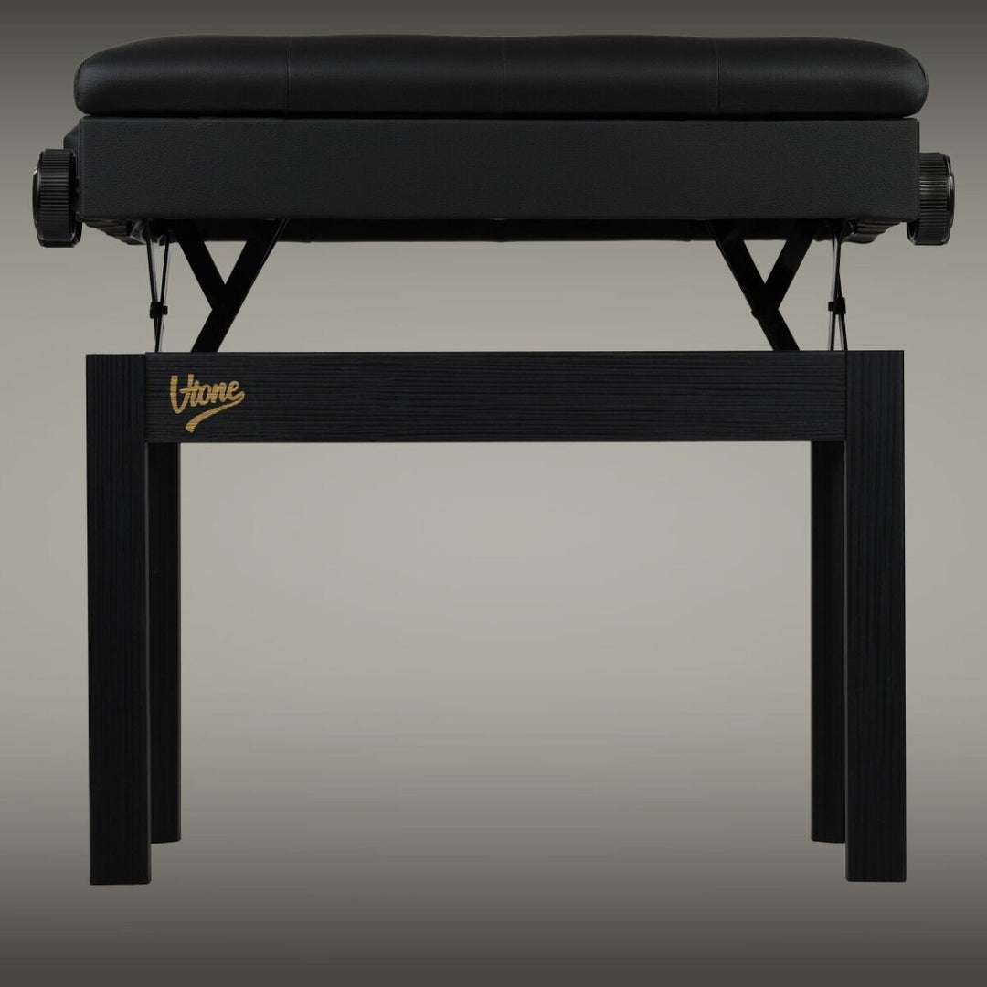 V-TONE Banquette de piano et de Craviers avec rangement, noire