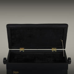 V-TONE Banquette de piano et de Craviers avec rangement, noire