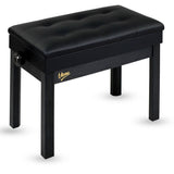 V-TONE Banquette de piano et de Craviers avec rangement, noire