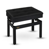 V-TONE Banquette de piano et de Craviers avec rangement, noire